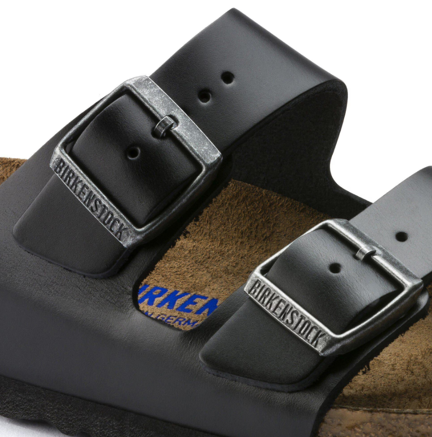 Birkenstock Arizona Soft Footbed Smooth Leather Amalfi - Black, Narrow