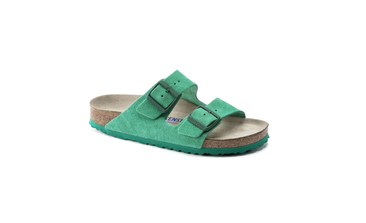 Birkenstock Arizona Soft Footbed Suede Leather Bold Green