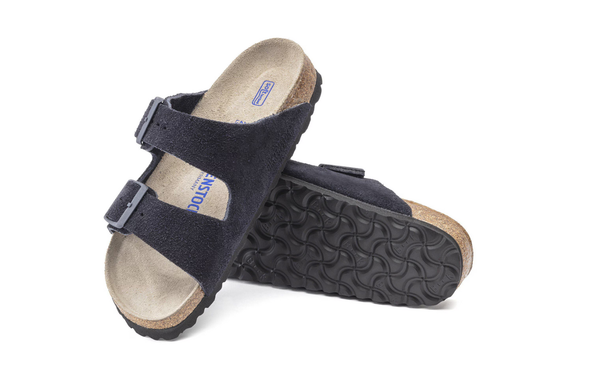 Birkenstock Arizona Soft Footbed Suede Leather Midnight Blue Sandals - Midnight, Regular