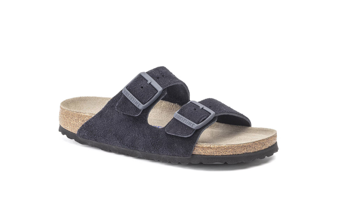 Birkenstock Arizona Soft Footbed Suede Leather Midnight Blue Sandals - Midnight, Regular