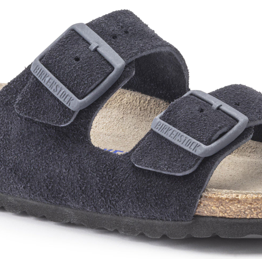 Birkenstock Arizona Soft Footbed Suede Leather Midnight Blue Sandals - Midnight, Regular