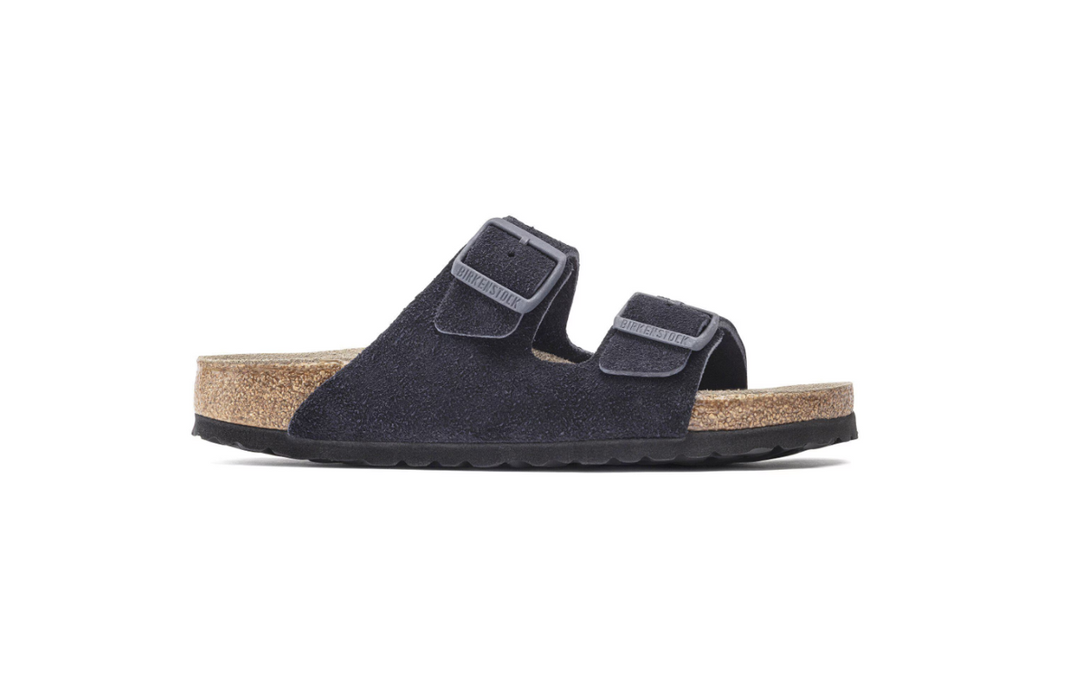 Birkenstock Arizona Soft Footbed Suede Leather Midnight Blue Sandals - Midnight, Regular