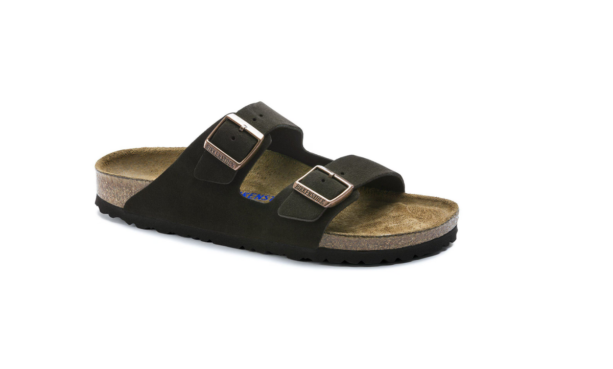 Birkenstock Arizona Soft Footbed Suede Leather - Mocha, Regular