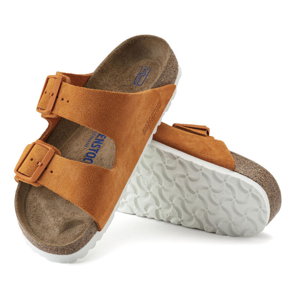 Birkenstock Arizona Soft Footbed Suede Leather Russet Orange