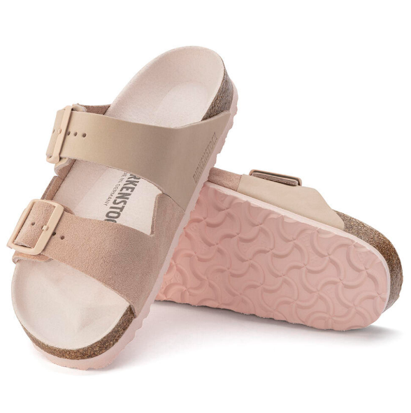 Birkenstock Arizona Split Nubuck Leather Light Rose Sandals