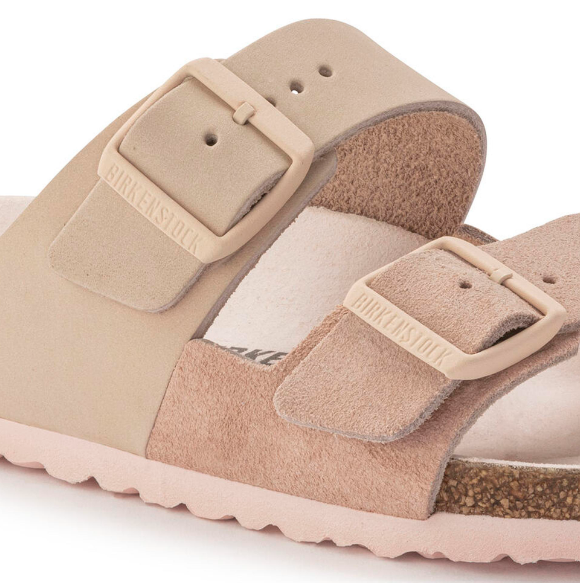 Birkenstock Arizona Split Nubuck Leather Mineral Light Rose Sandals