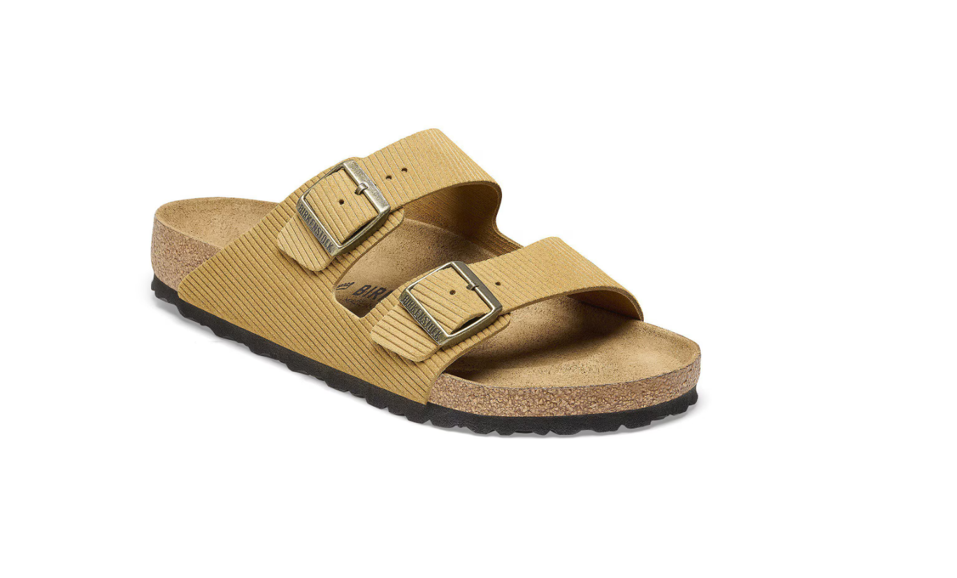 Birkenstock Arizona Suede Embossed Corduroy Cork Brown