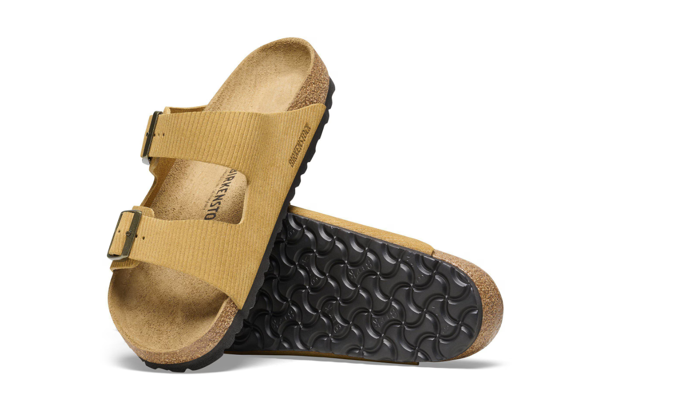 Birkenstock Arizona Suede Embossed Corduroy Cork Brown