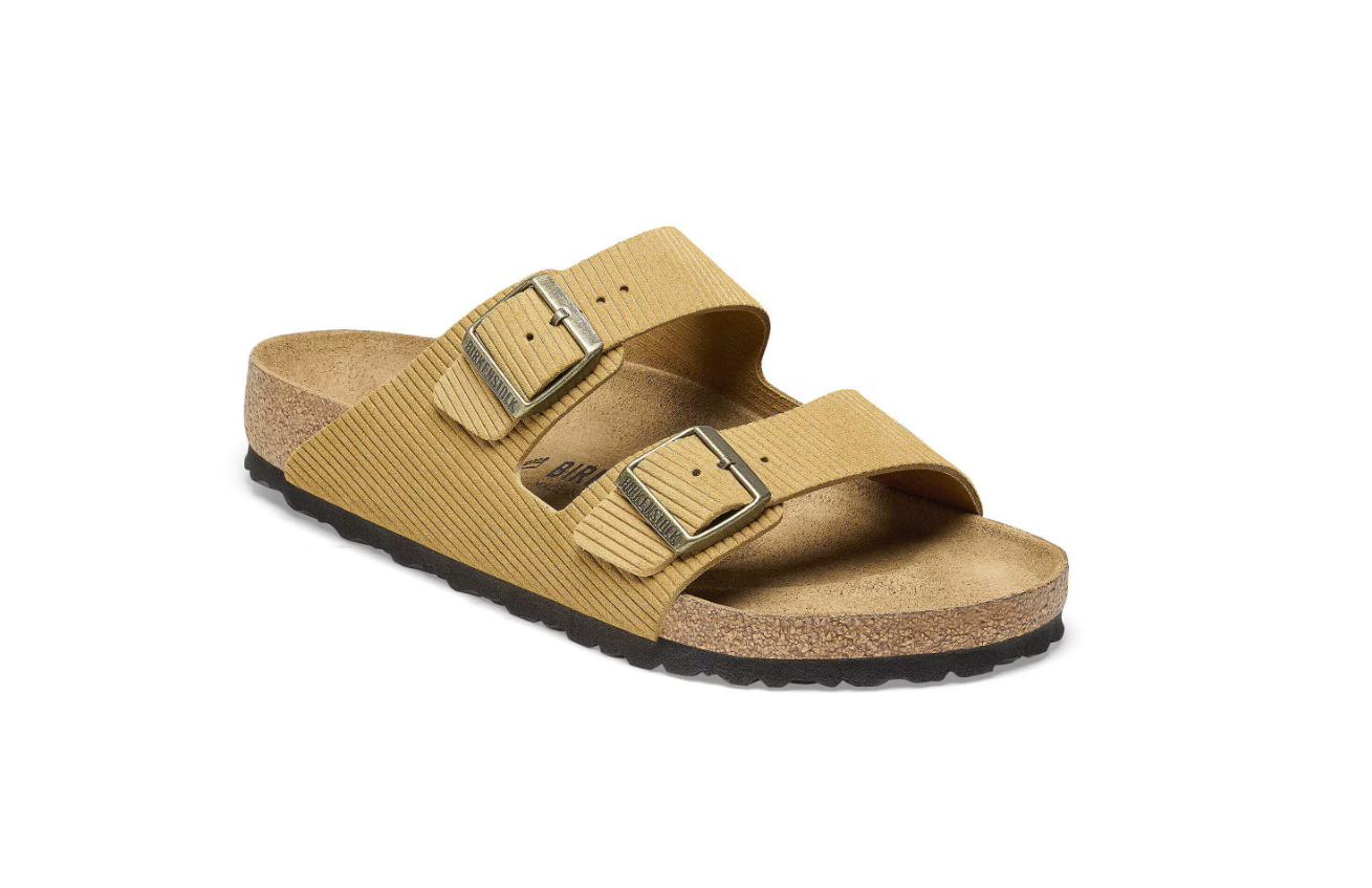 Birkenstock Arizona Suede Embossed Corduroy Cork Brown