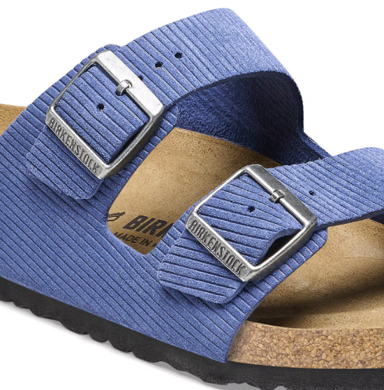Birkenstock Arizona Suede Embossed Corduroy Indigo Sandal