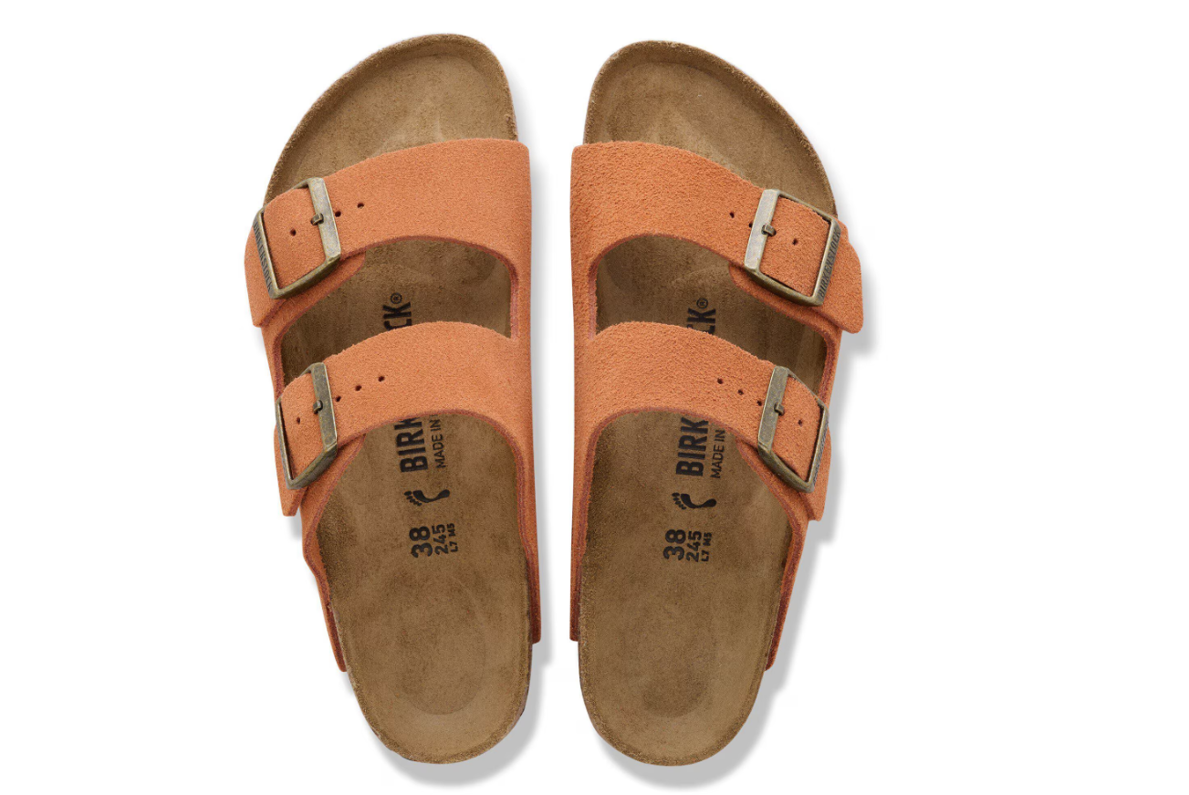 Birkenstock Arizona Suede Leather Dark Rust