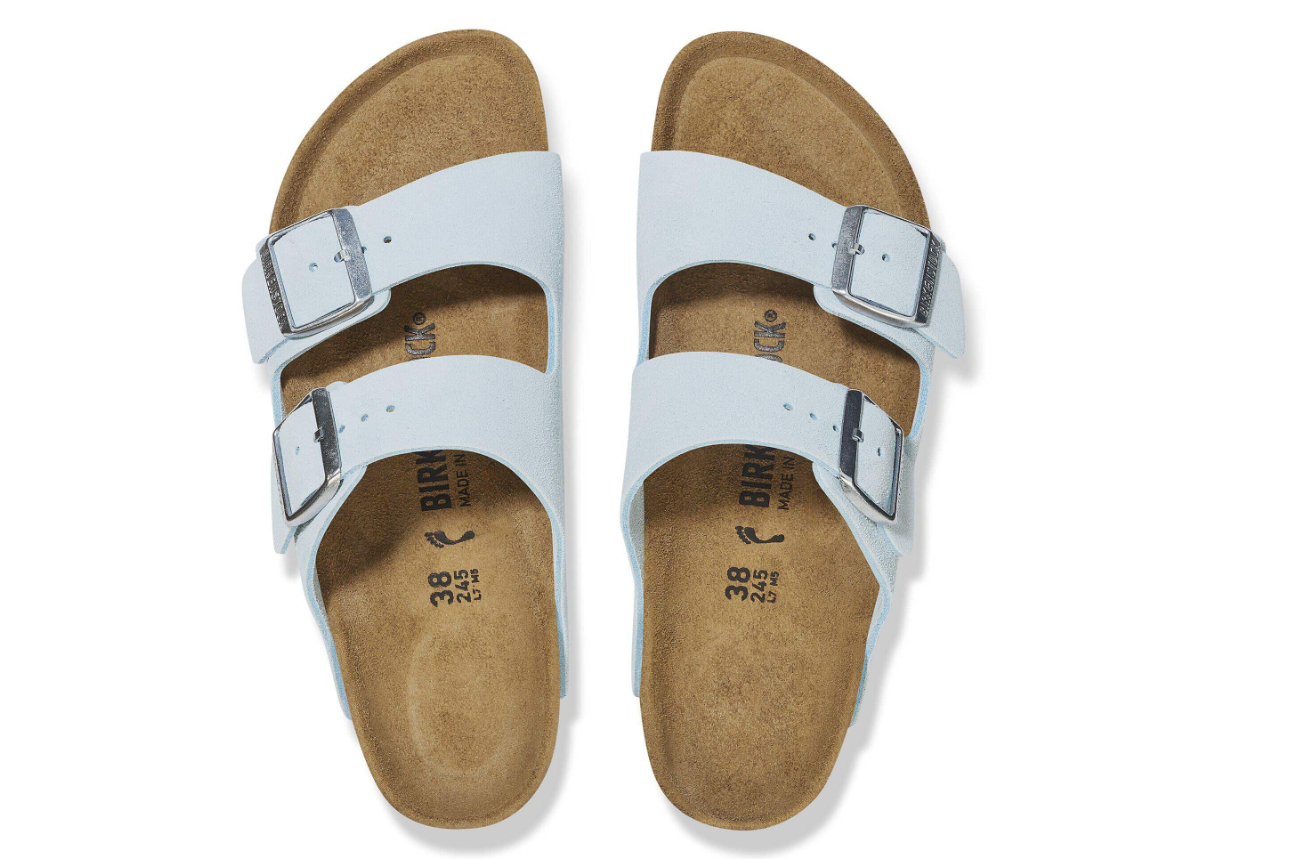 Birkenstock Arizona Suede Leather Baby Blue