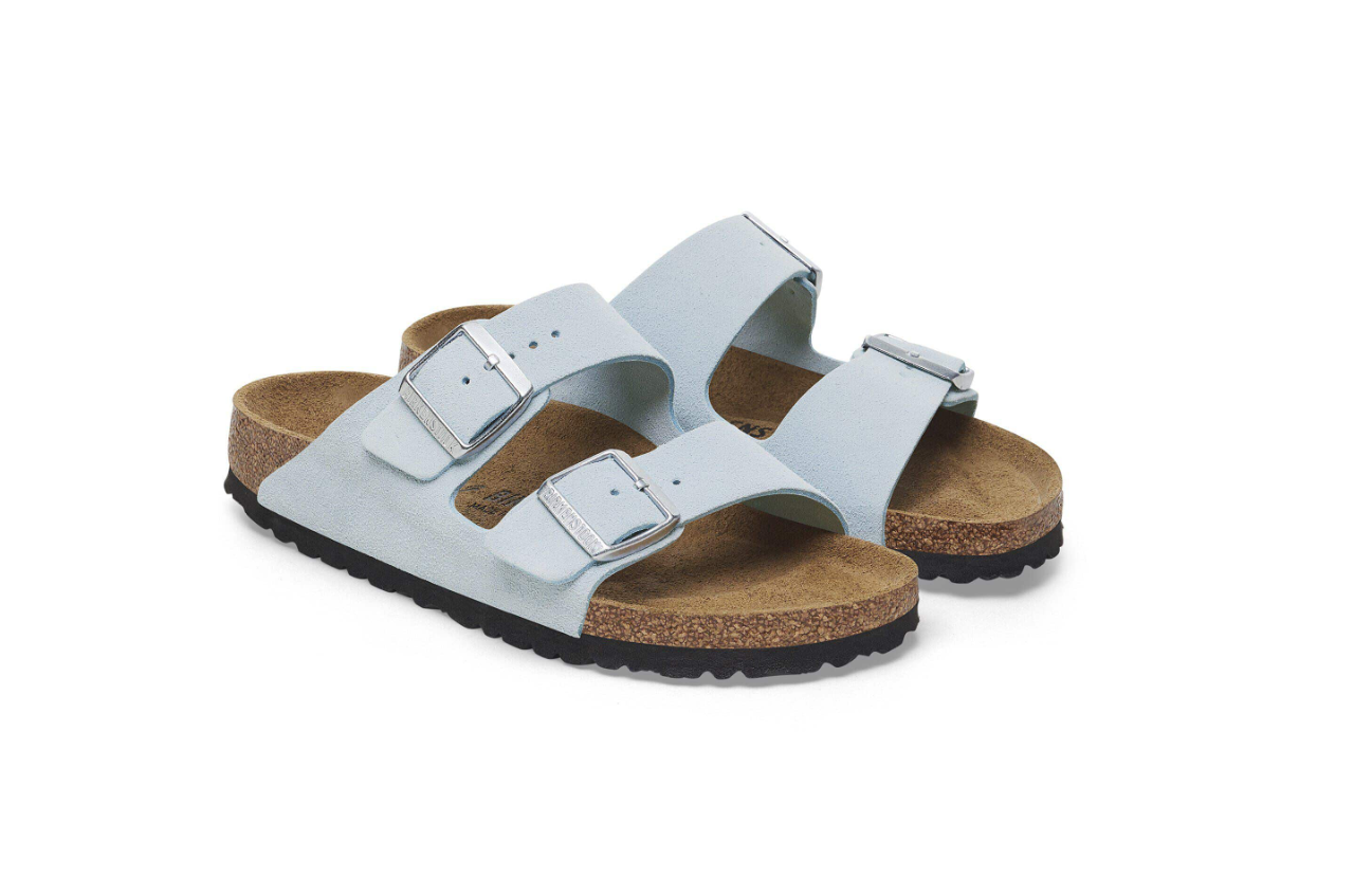 Birkenstock Arizona Suede Leather Baby Blue