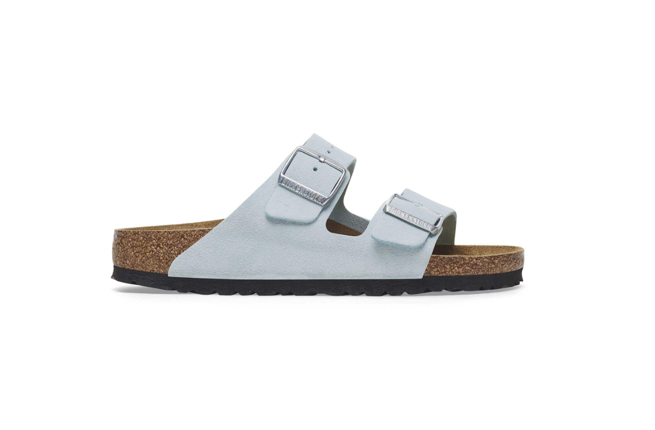 Birkenstock Arizona Suede Leather Baby Blue