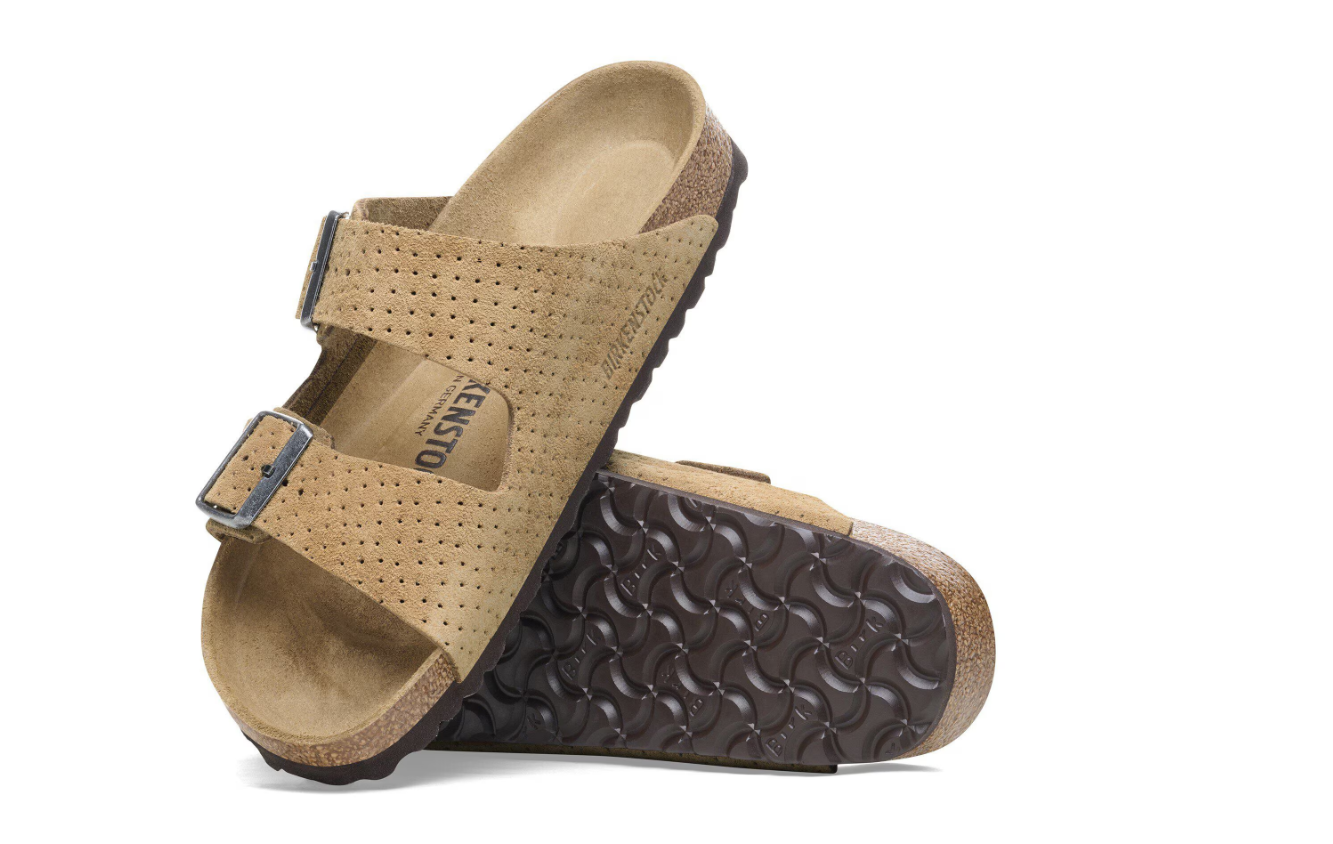 Birkenstock Arizona Suede Embossed New Beige