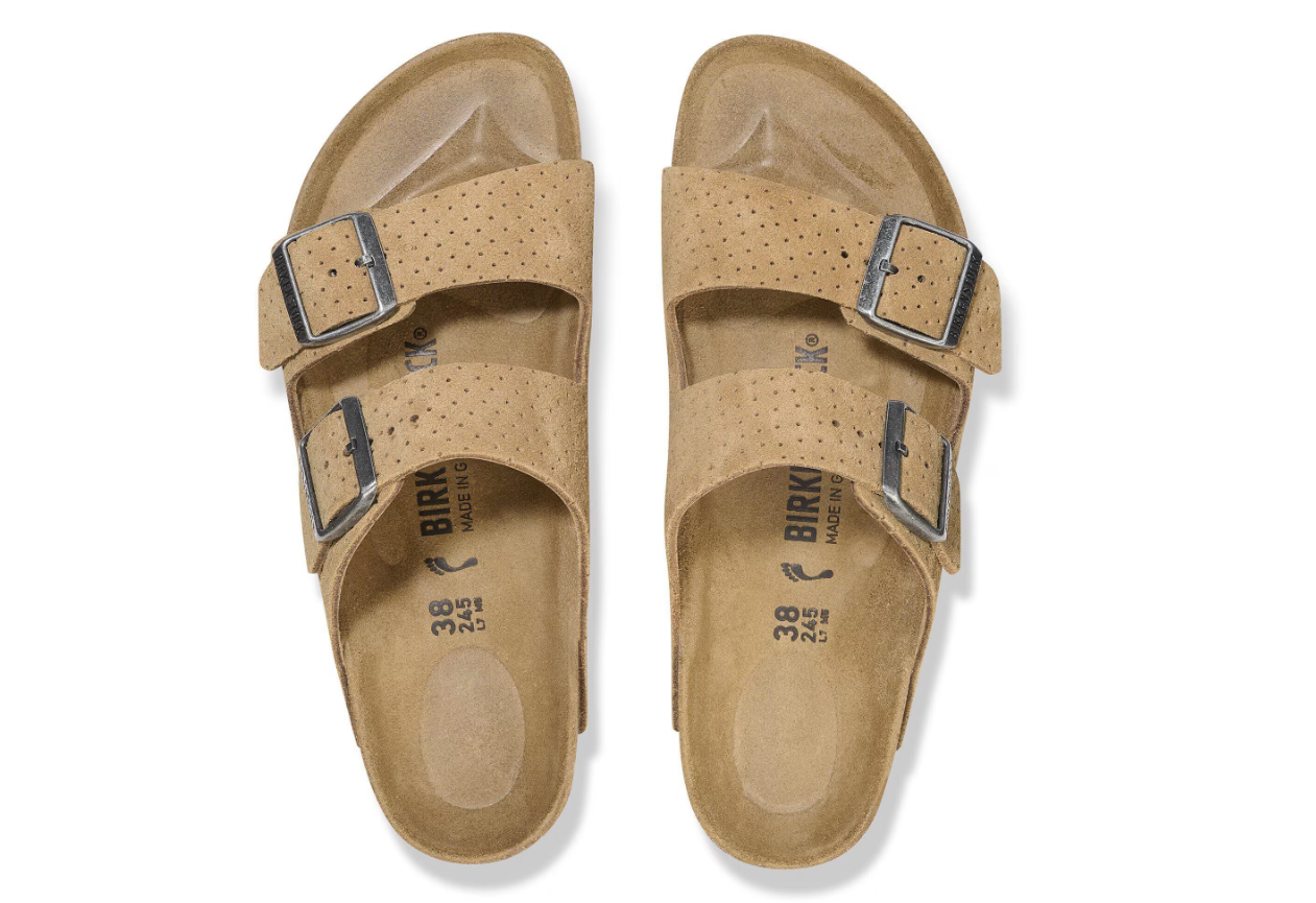 Birkenstock Arizona Suede Embossed New Beige