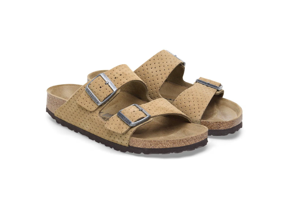 Birkenstock Arizona Suede Embossed New Beige