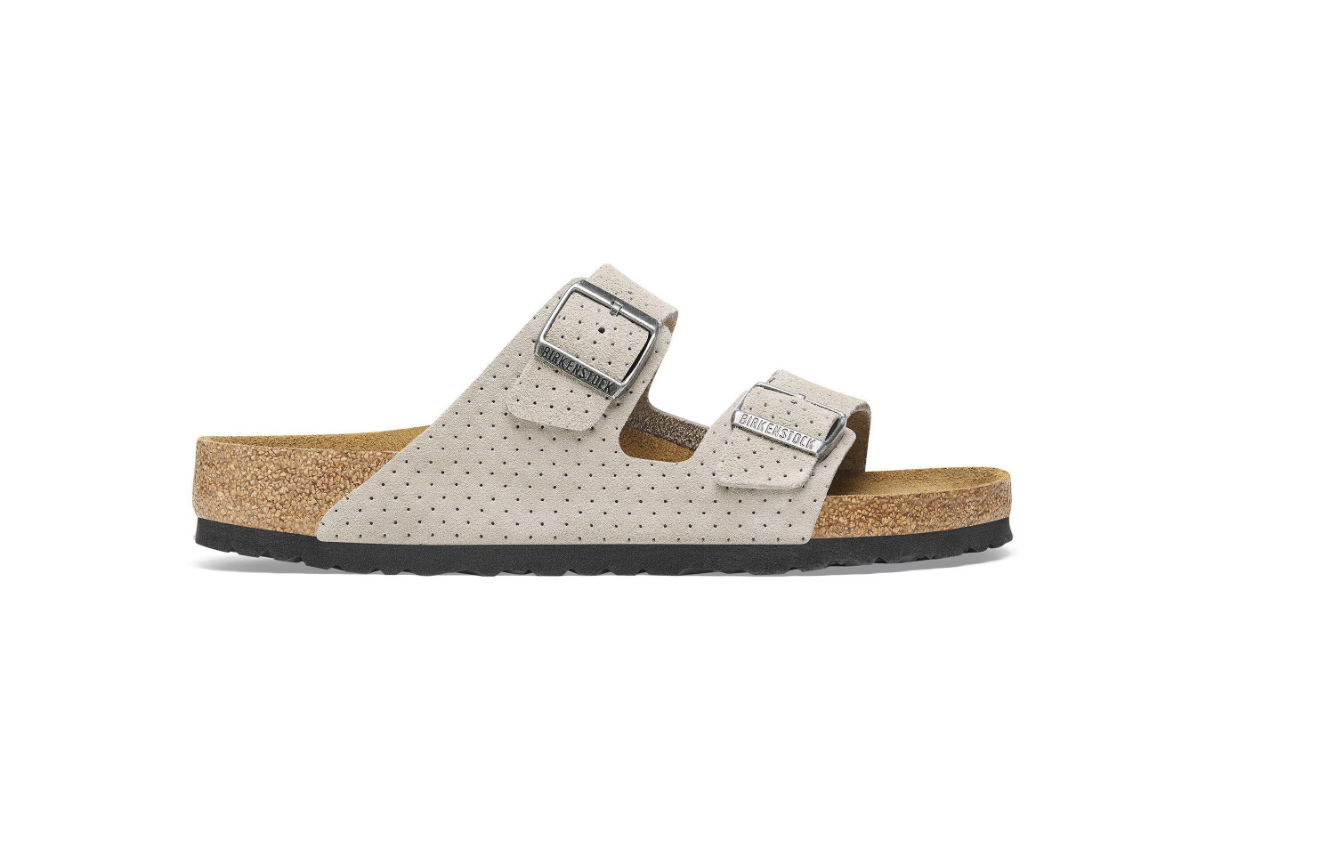 Birkenstock Arizona Suede Embossed Dotted Stone Coin