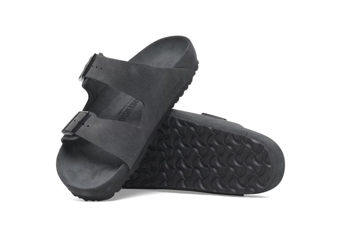 Birkenstock Arizona Suede Leather Exquisite Allover - charcoal, Regular