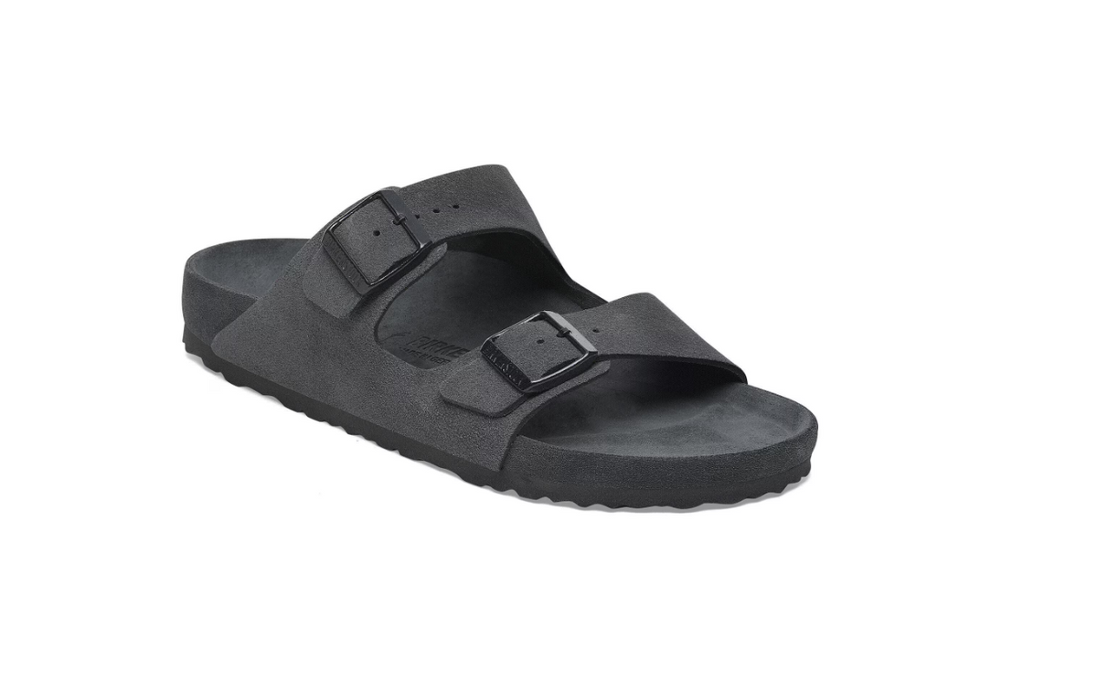Birkenstock Arizona Suede Leather Exquisite Allover - charcoal, Regular
