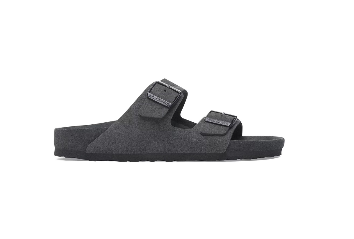 Birkenstock Arizona Suede Leather Exquisite Allover - charcoal, Regular