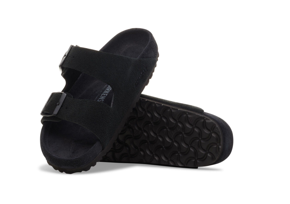 Birkenstock Arizona Exquisite Suede Leather Sandals Black