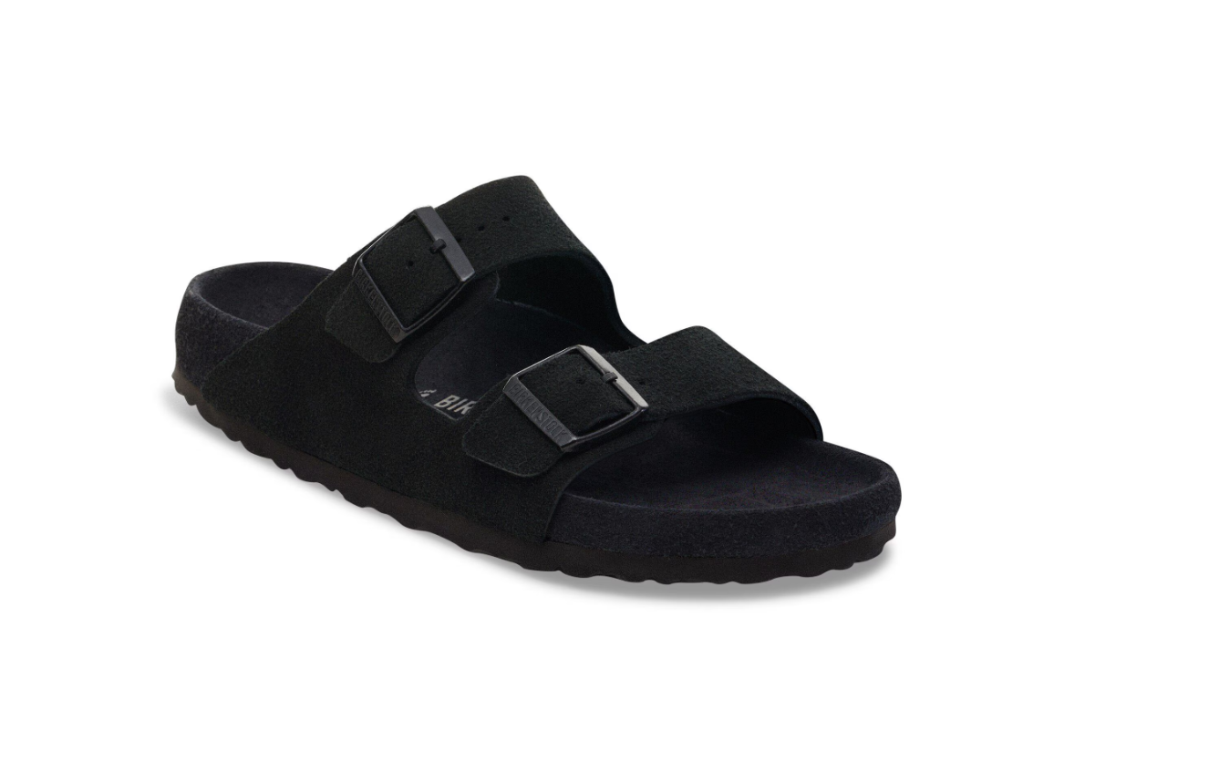Birkenstock Arizona Exquisite Suede Leather Sandals Black