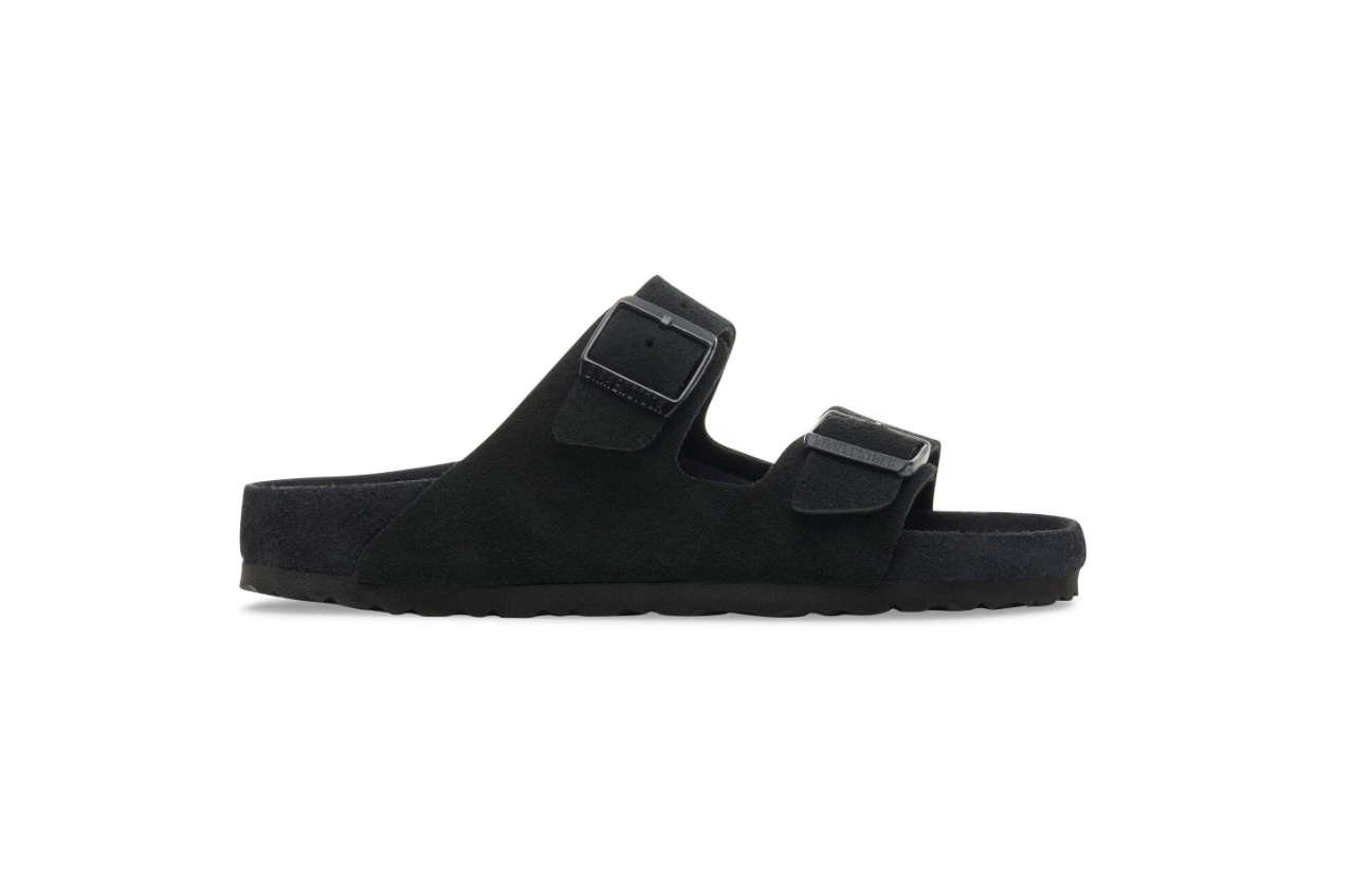 Birkenstock Arizona Exquisite Suede Leather Sandals Black
