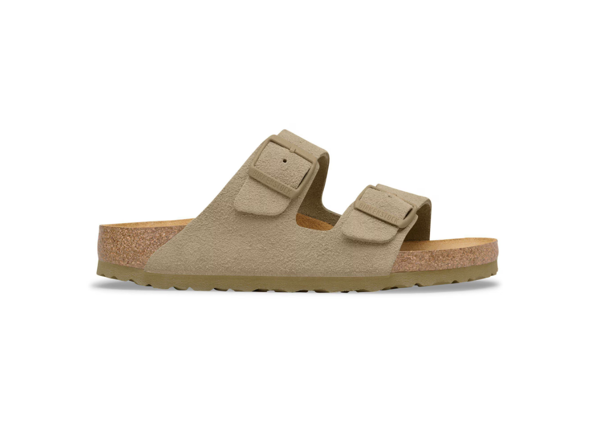 Birkenstock Arizona Suede Leather Faded Khaki