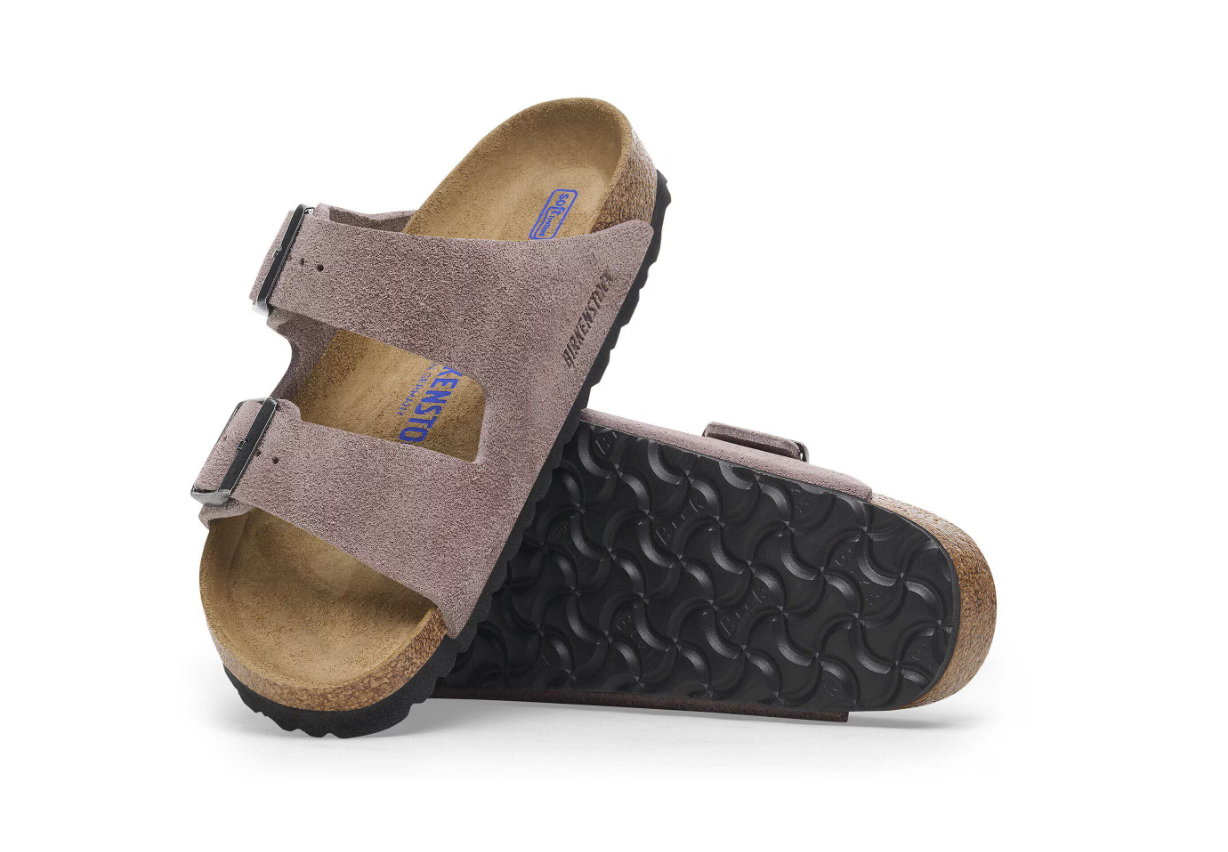 Birkenstock Arizona Soft Footbed Suede Leather Faded Purple