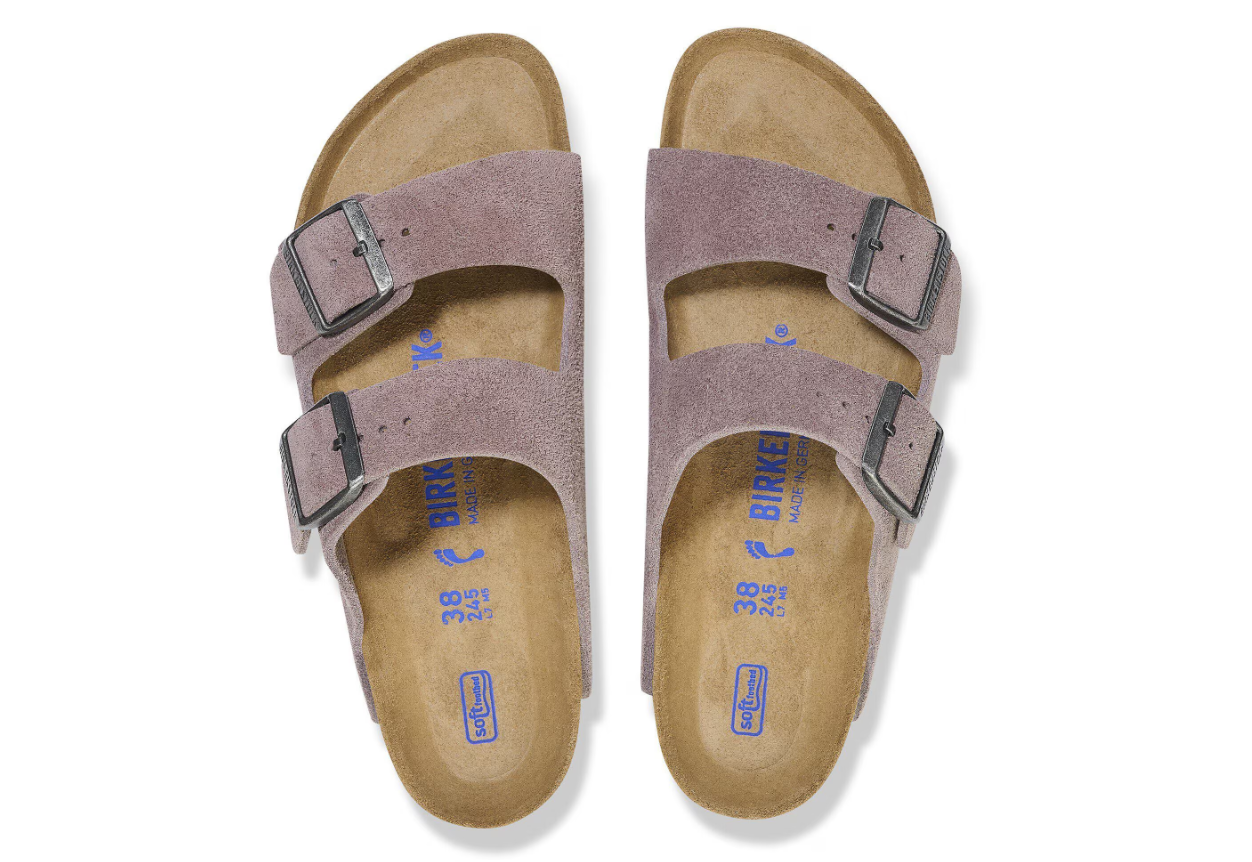 Birkenstock Arizona Soft Footbed Suede Leather Faded Purple