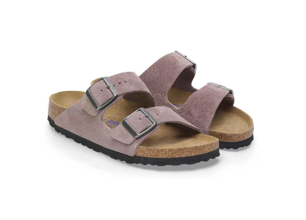 Birkenstock Arizona Soft Footbed Suede Leather Faded Purple