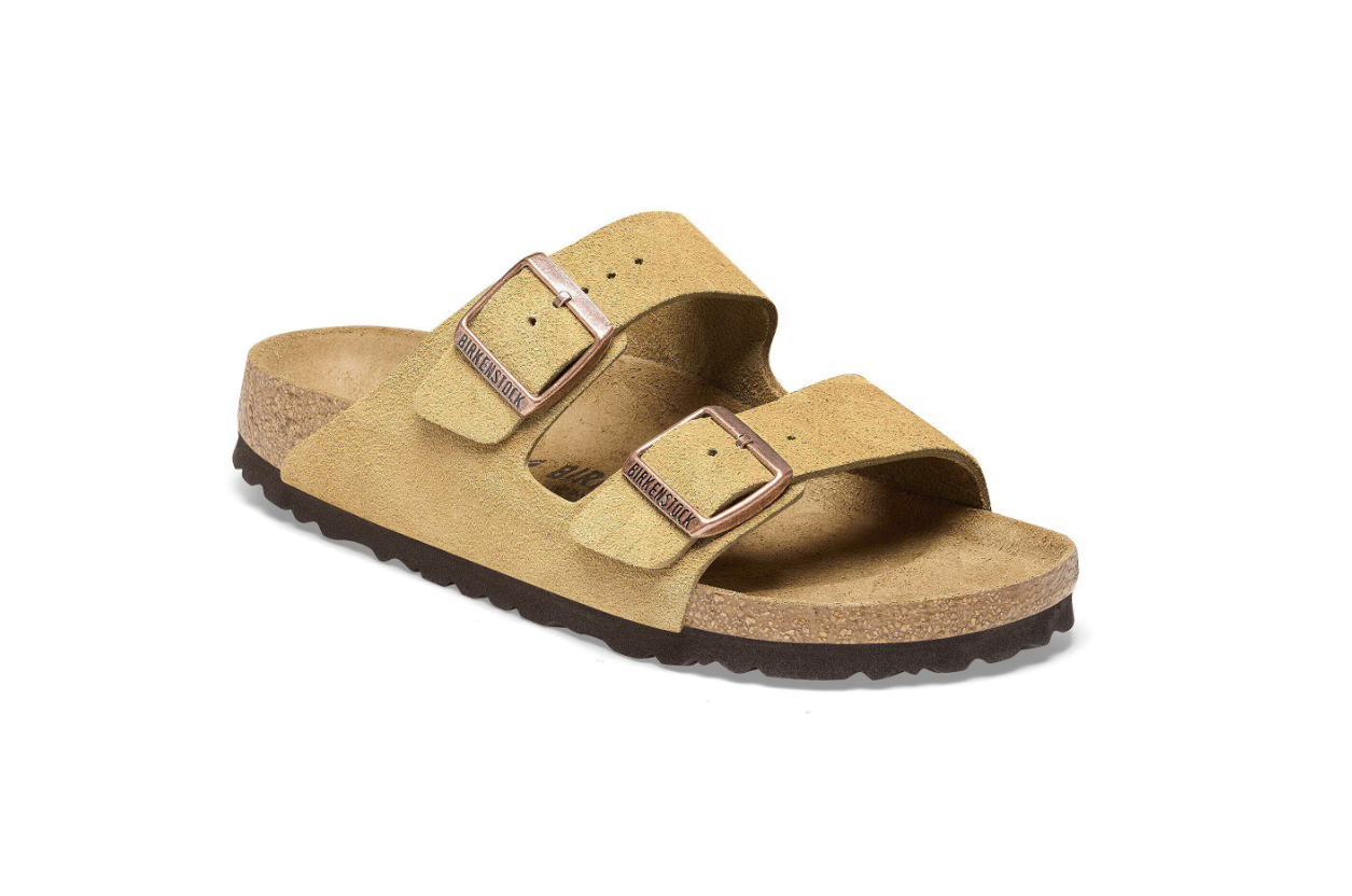 Birkenstock Arizona Suede Leather Latte Cream