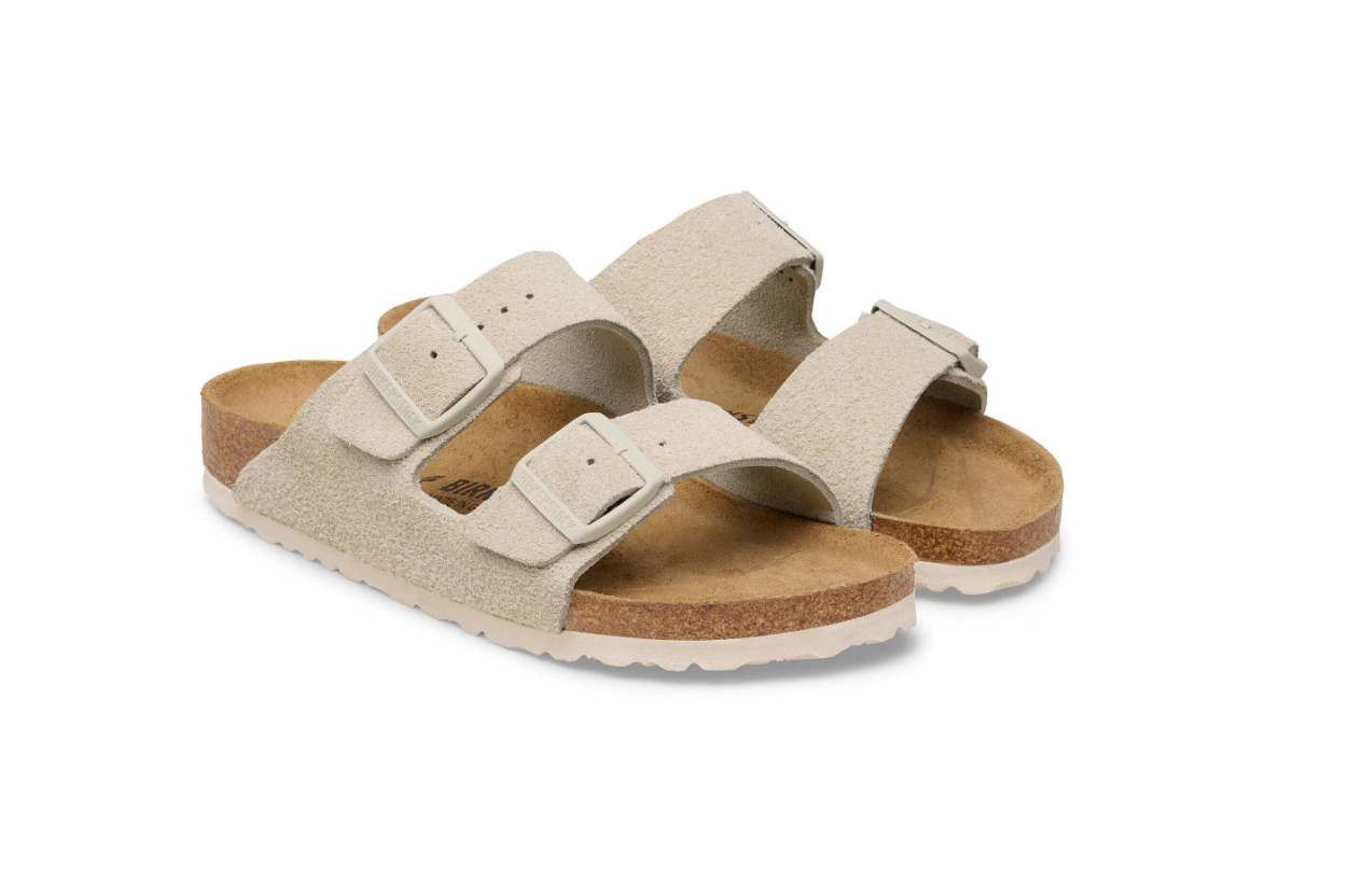 Birkenstock Arizona Suede Leather Sandals Oyster