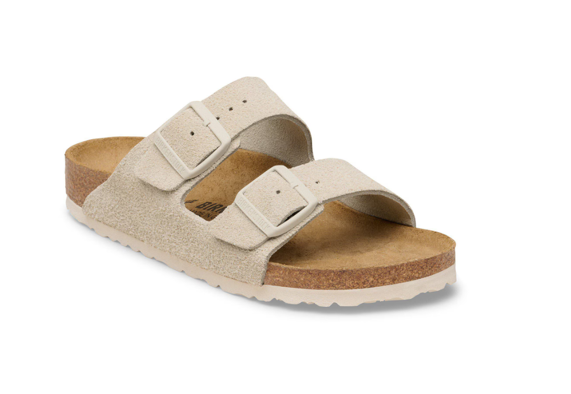 Birkenstock Arizona Suede Leather Sandals Oyster