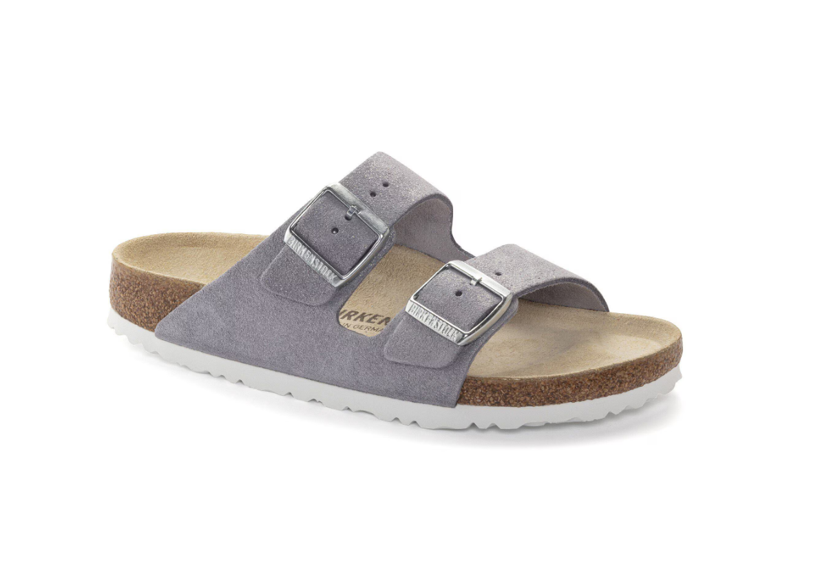 Birkenstock Arizona Shimmery Suede Leather Purple Fog