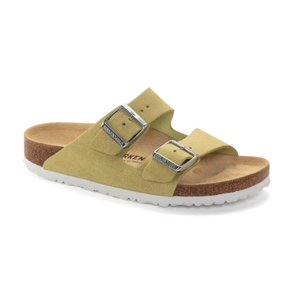 Birkenstock Arizona Suede Leather Shimmering Popcorn