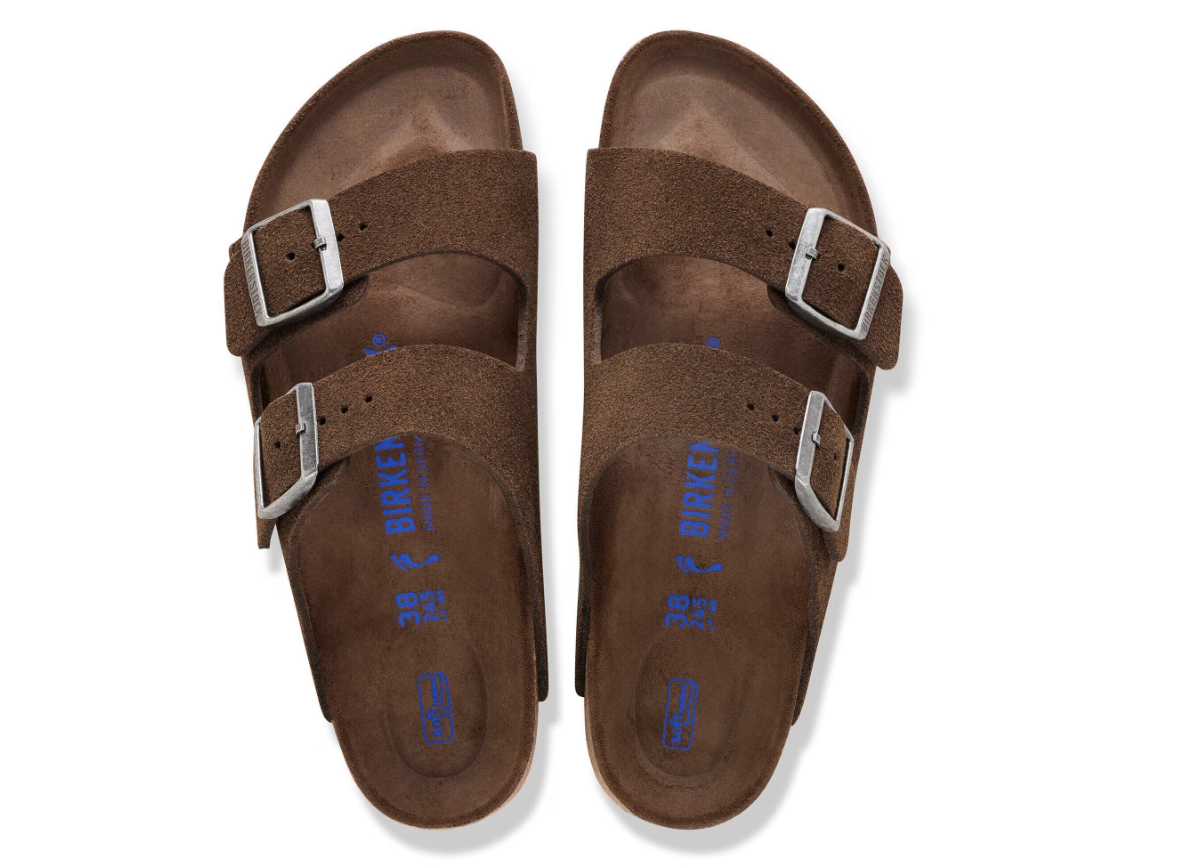 Birkenstock Arizona Soft Footbed Suede Leather Carafe Tonal Sandals - Carafe, Narrow