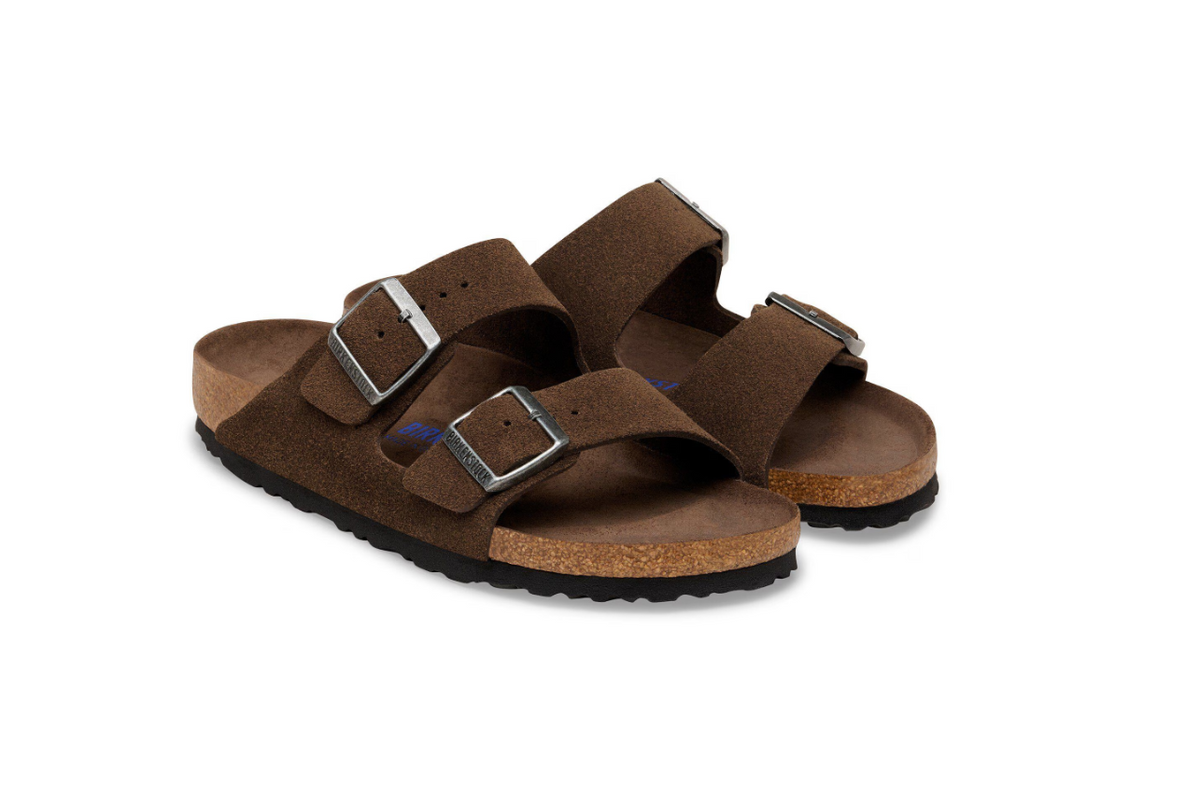 Birkenstock Arizona Soft Footbed Suede Leather Carafe Tonal Sandals - Carafe, Narrow