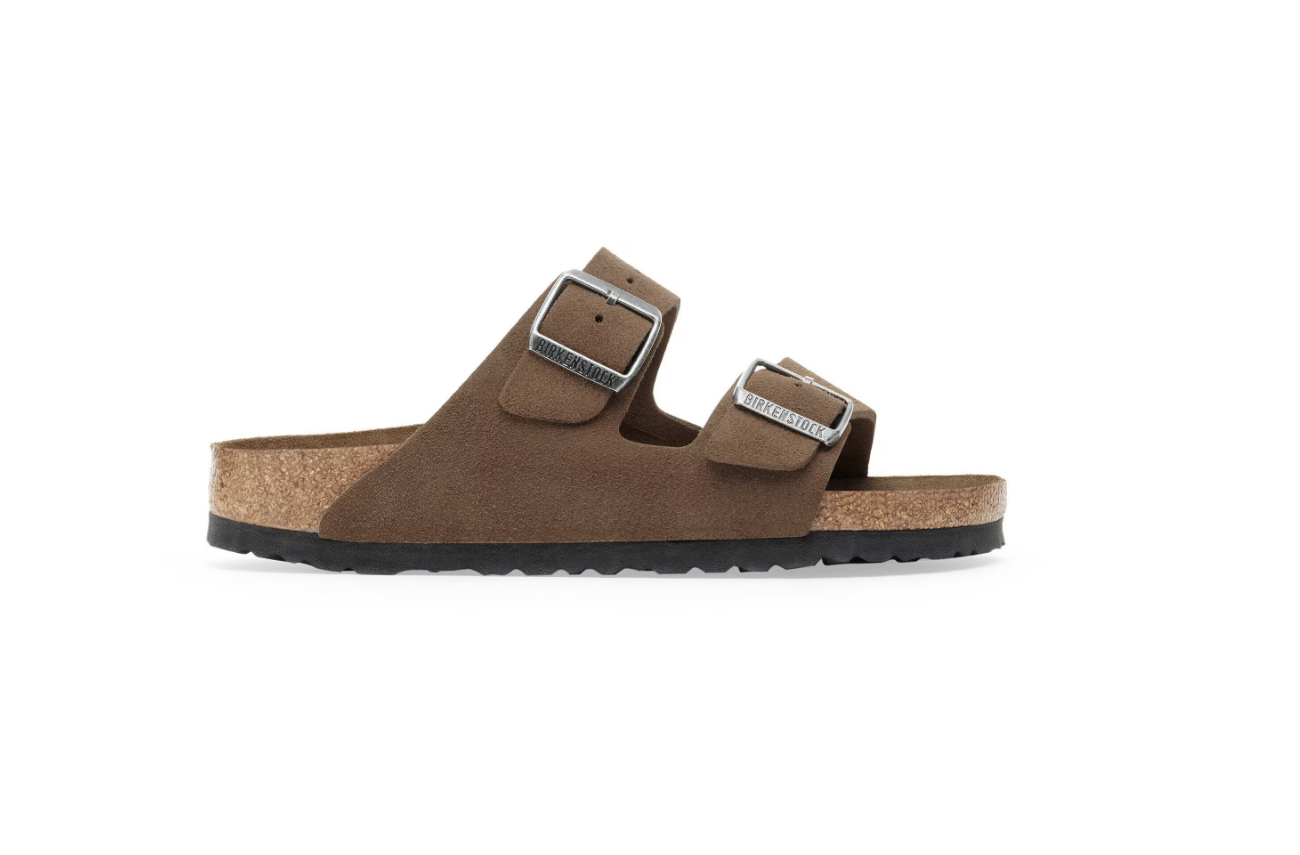 Birkenstock Arizona Soft Footbed Suede Leather Dark Tea Tonal