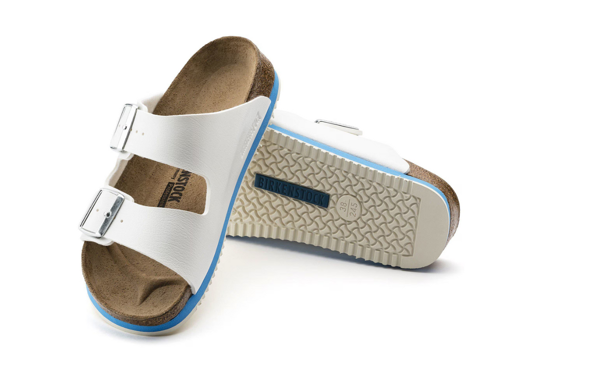 Birkenstock Arizona Super Grip Birko-Flor White
