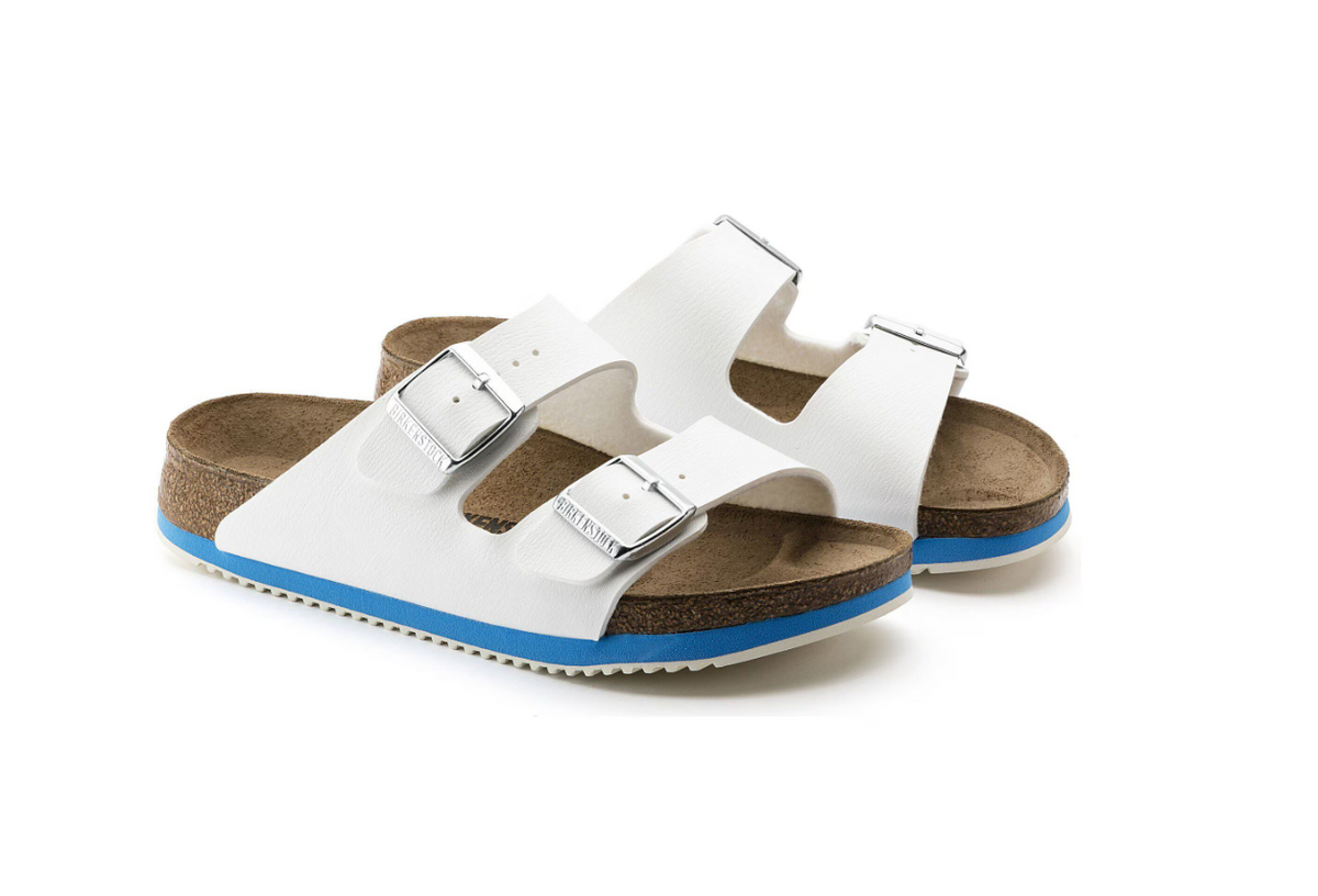Birkenstock Arizona Super Grip Birko-Flor White