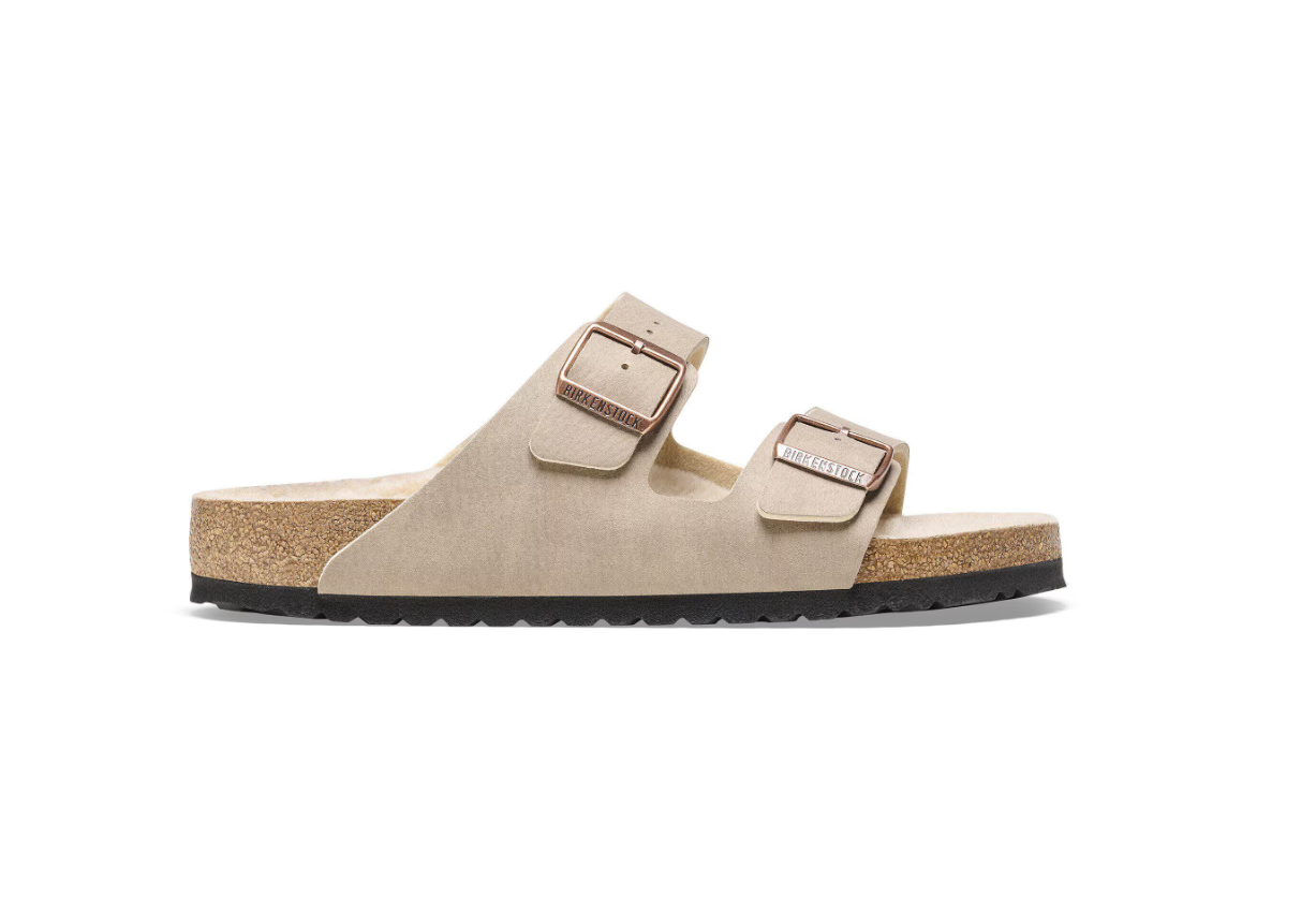 Birkenstock Arizona Shearling Synthetics Desert Dust Gray Taupe