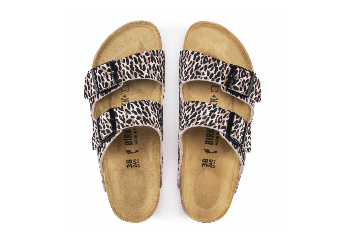 Birkenstock Arizona Textile Leo Lilly Brown Beige