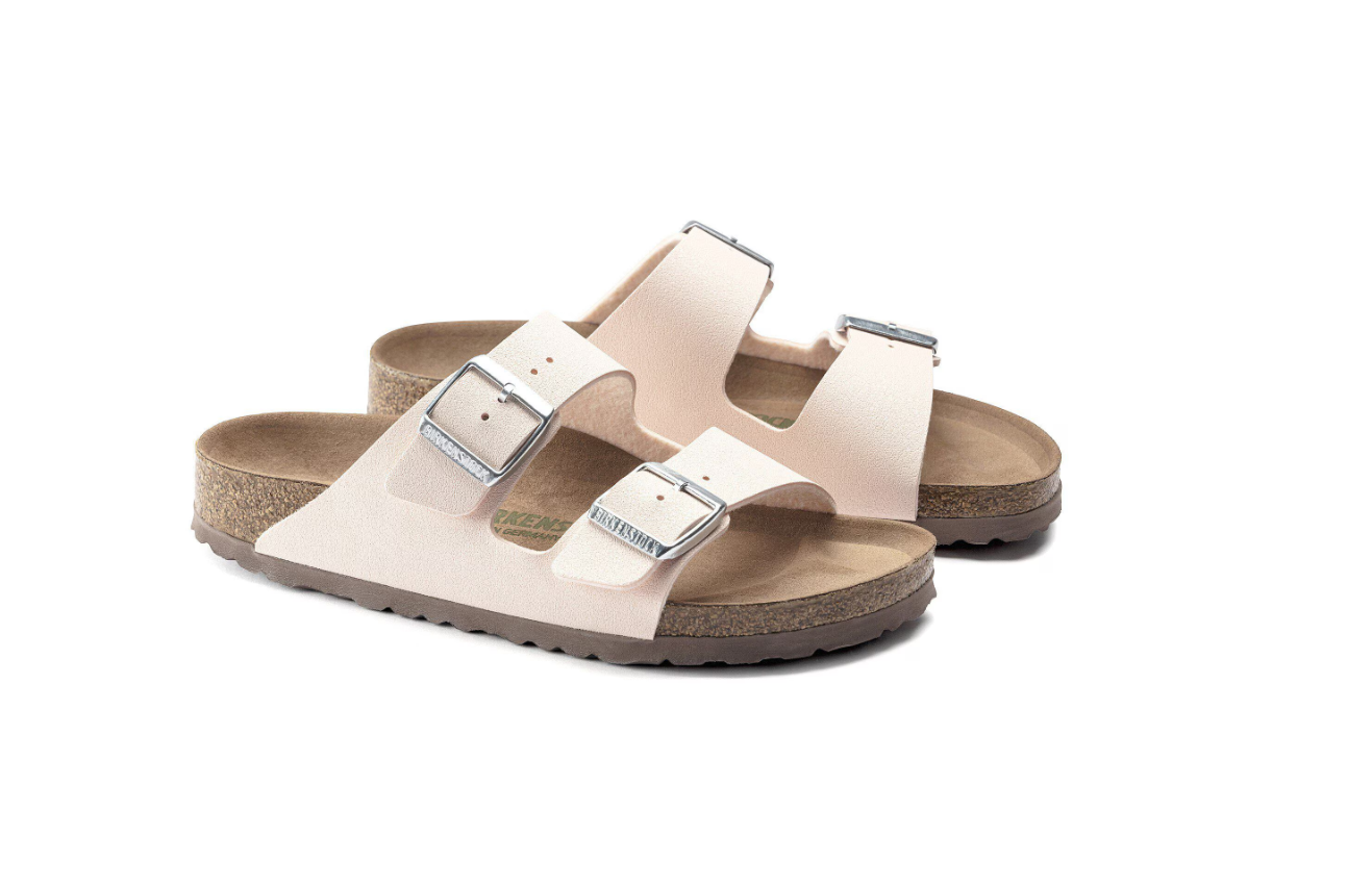 Birkenstock Arizona Vegan Birkibuc Light Rose Sandals