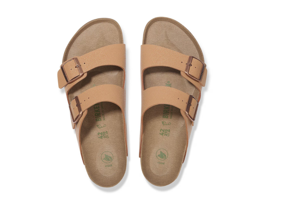 Birkenstock Arizona Vegan Birkibuc Pecan Sandals