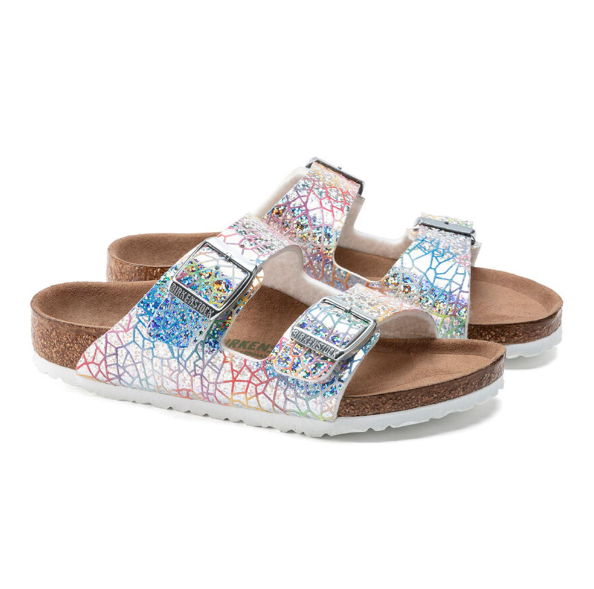 Birkenstock Arizona Kids Vegan Hologram Silver