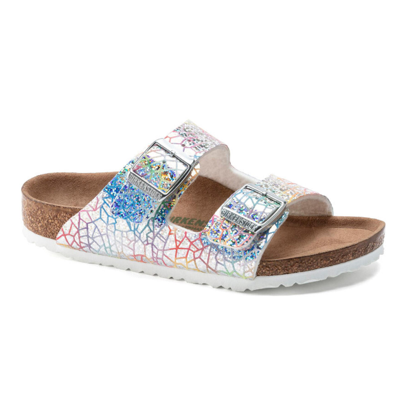 Birkenstock Arizona Kids Vegan Hologram Silver