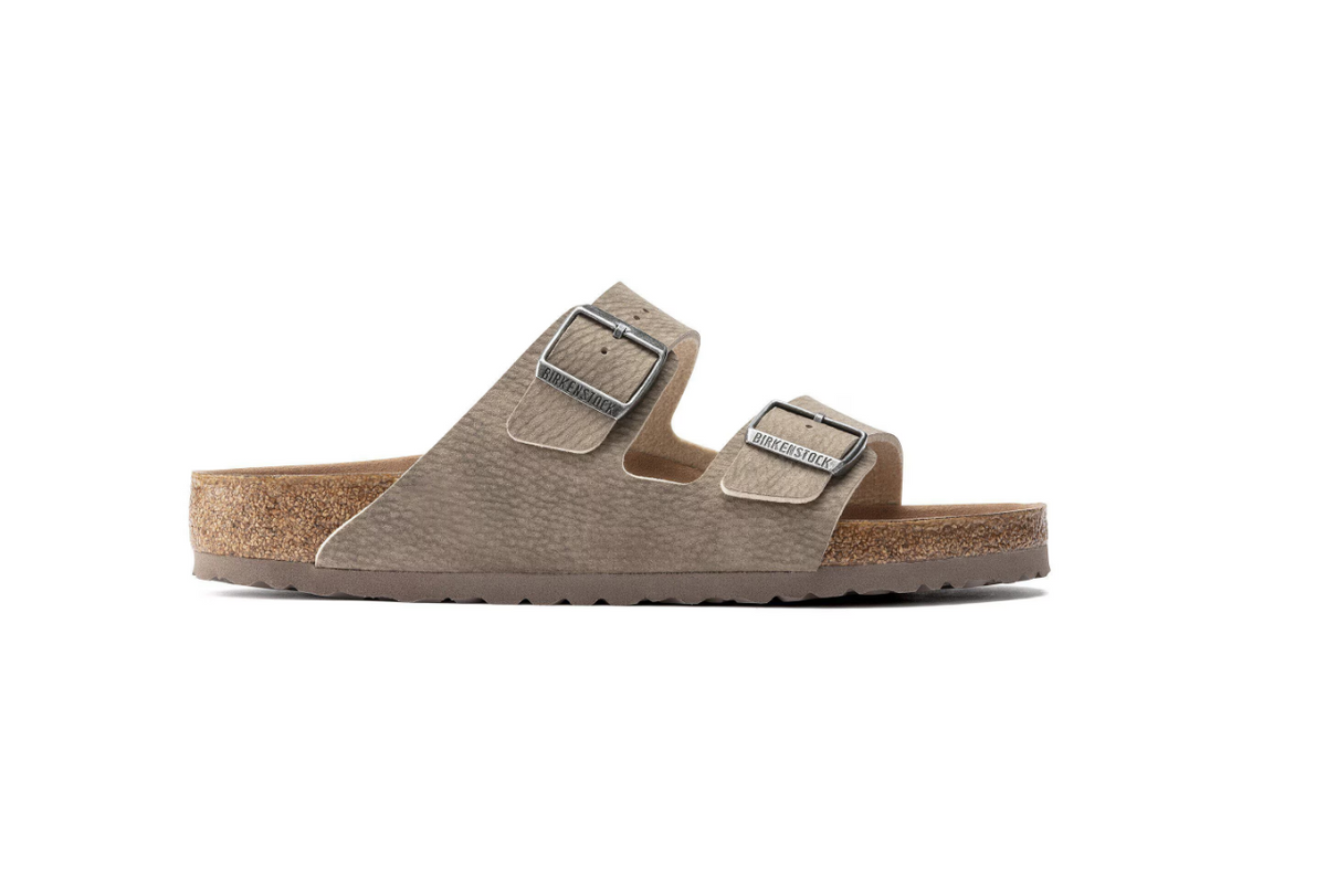 Birkenstock Arizona Vegan Sandals Desert Dust Gray Taupe