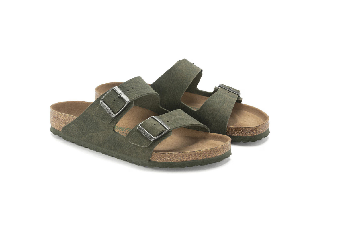 Birkenstock Arizona Vegan Desert Dust Thyme Synthetic Sandals - Thyme, Regular